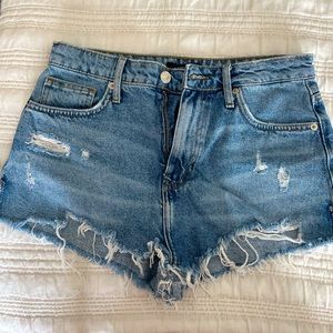 Short Frayed Jean Shorts